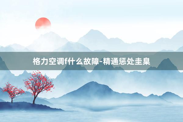 格力空调f什么故障-精通惩处圭臬
